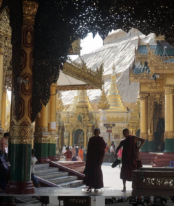 monks in a bagan temple